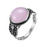 Серебряное кольцо с круглым розовым кварцем 23310910К